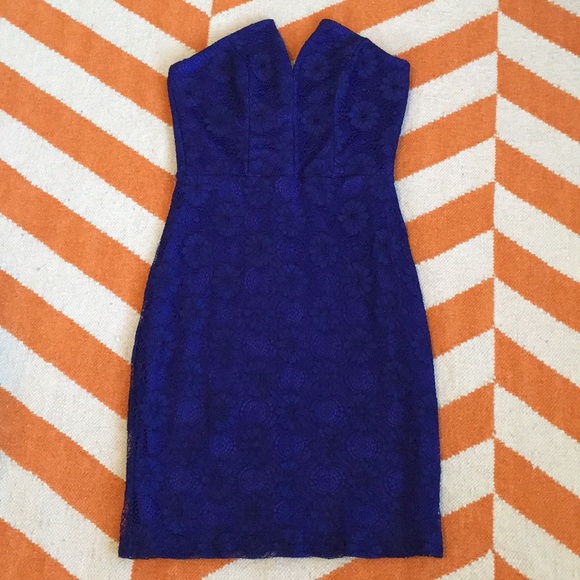 Blue Lace Cocktail Dress